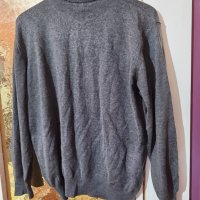 Сив мъжки пуловер с поло яка, снимка 5 - Пуловери - 40791468