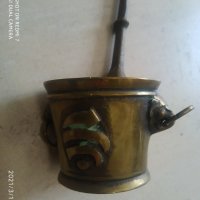 бронзово хаванче с чукало, снимка 4 - Антикварни и старинни предмети - 32150360