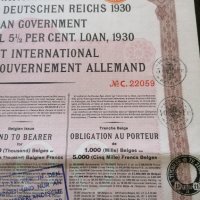 Райх облигация - German Government International Loan | 1930г., снимка 2 - Нумизматика и бонистика - 31361705