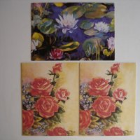 12 прекрасни двойни картички с картини на велики художници(ЦВЕТЯ).Издадени в САЩ, снимка 6 - Колекции - 29720639