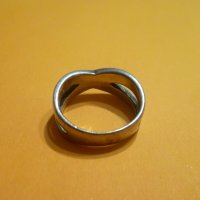 Масивен сребърен пръстен с цветен седеф, снимка 4 - Пръстени - 44446441