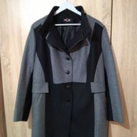 Дамско палто, сиво и черно, снимка 1 - Палта, манта - 30871918