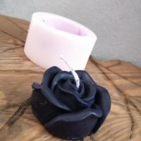 3D Роза за свещи силиконов молд форма калъп за свещ шоколад гипс декор фондан, снимка 1 - Форми - 38016623