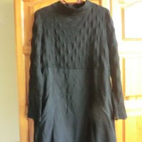 черна рокля с плетена горна част, снимка 2 - Рокли - 37594880