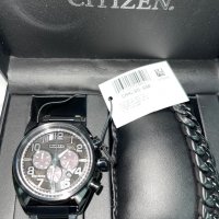 Citizen Brycen Chronograph eco drive часовник с гривна, снимка 2 - Мъжки - 38756738