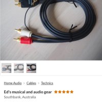 Technics SL-10 SL-15 phono cord original cable SF DHC 10-01, снимка 4 - Грамофони - 42518335