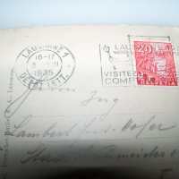 Стара пощенска картичка от Лозана Швейцария 1935г., снимка 4 - Филателия - 42798061