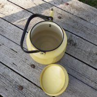 Стар емайлиран чайник #18, снимка 5 - Антикварни и старинни предмети - 29373789