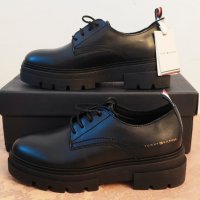 Оксфордки Tommy Hilfiger Leather LAce Up Shoe 37ми номер 23.5см стелка FW0FW06780 Black чисто нови, снимка 5 - Дамски ежедневни обувки - 42917617