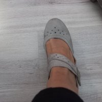 Бежови обувки естествена кожа с анатомична стелка и подметка , снимка 4 - Дамски обувки на ток - 38261875