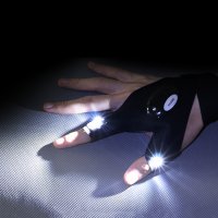 Светещи ръкавици с LED светлина , чифт ръкавици , ръкавици за рибари , ловджии , къмпинг, снимка 4 - Екипировка - 29196217