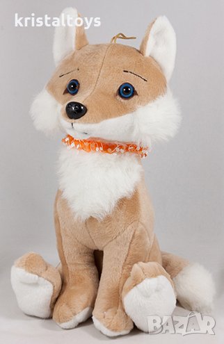 Детска плюшена играчка Лисица голяма с дантелен гердан, снимка 1
