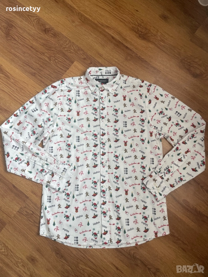 Мъжка коледна риза, снимка 1