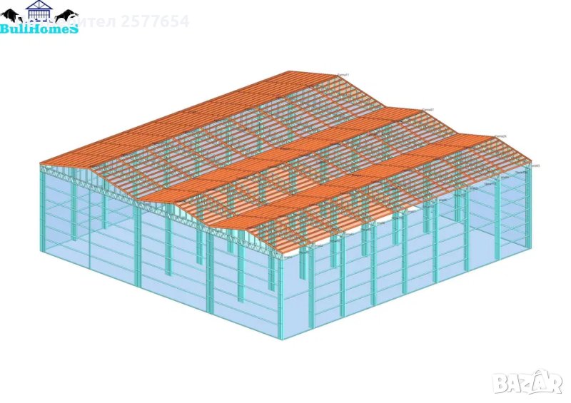 ЛИЗИНГ - Халета, Хале, Магазини, Магазин, Складове 576м2-24м х 24м х 6, снимка 1