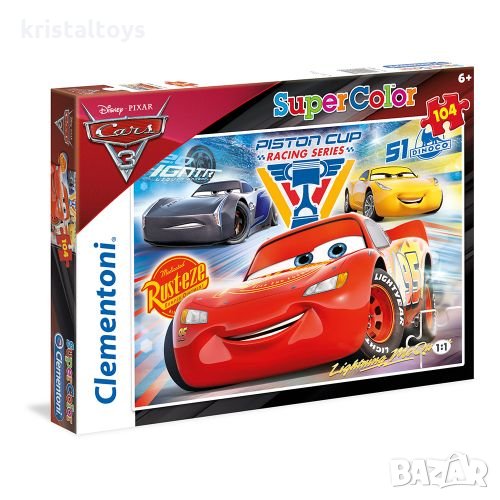 Пъзел 104 части Карс 3 CARS 3 Клементони Clementoni 27072, снимка 1