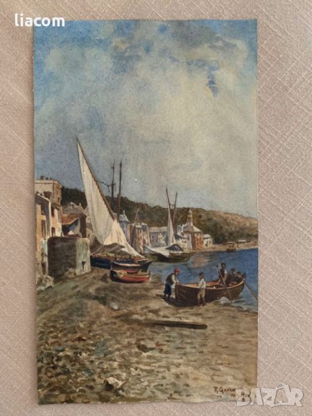 РУМЕН ГАНЕВ акварел 1900 г., снимка 1