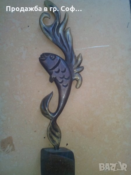 Статуетка дърворезба риба, снимка 1
