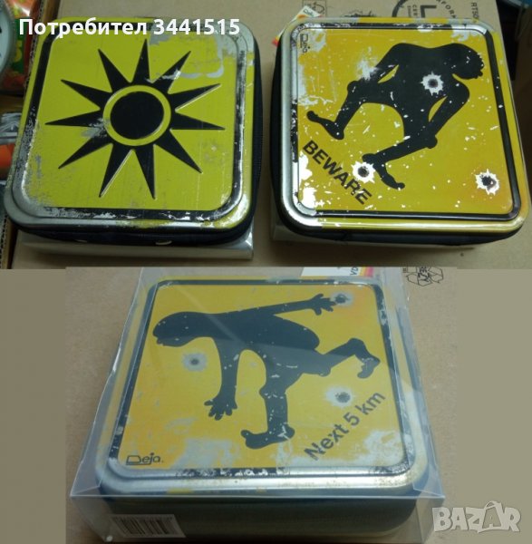 Маняшки метални кутии Deja за 24 CD/DVD Tin it! - 3 броя комплект , снимка 1
