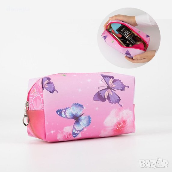 2980 Розов несесер Пеперуди, снимка 1