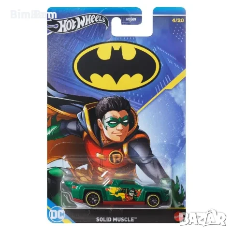Оригинална количка Hot Wheels BATMAN - Robin Solid Muscle, снимка 1