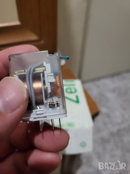 Марково Австрийско индустриално Реле Tele haase RM024LD  25 волта право, 6А с позлата, злато, снимка 1