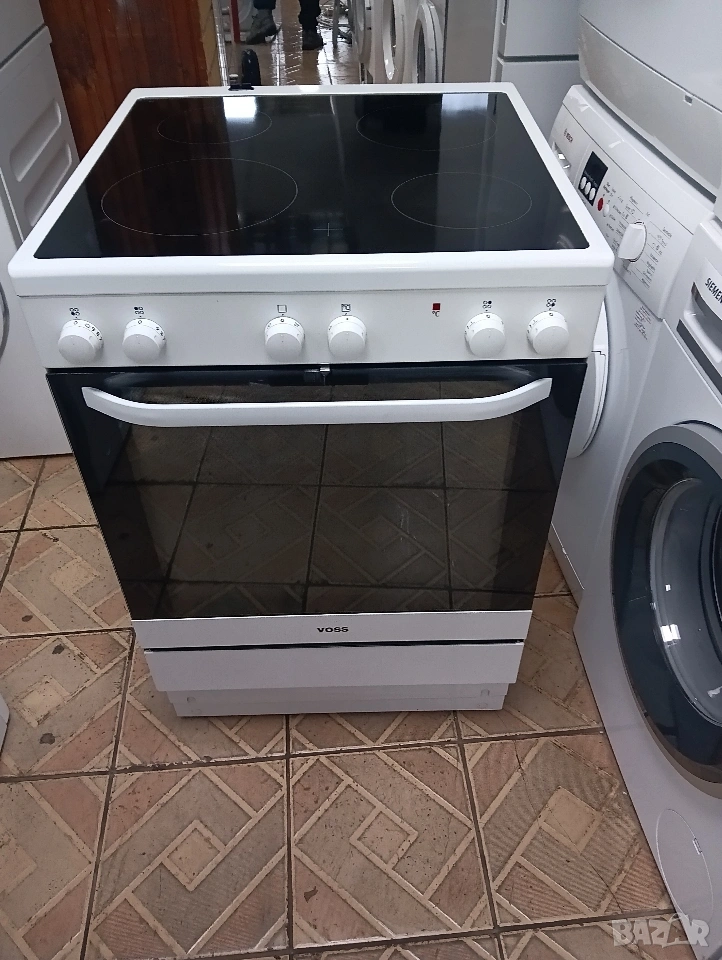 Свободно стояща печка с керамичен плот VOSS с две години гаранция!, снимка 1
