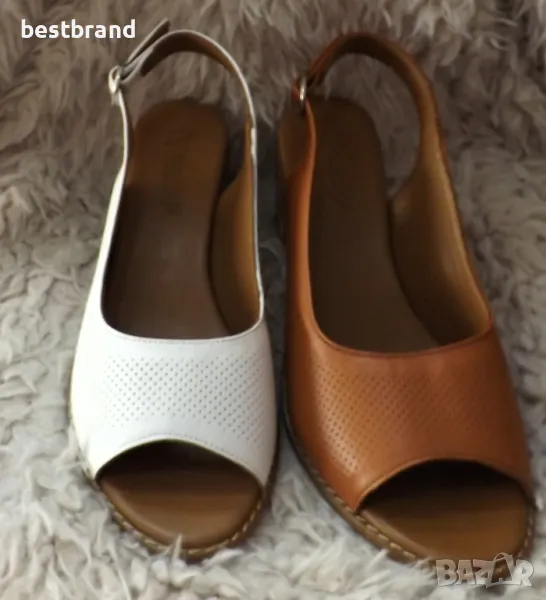 Дамски сандали от естествена кожа, на ток, код 695/89, снимка 1