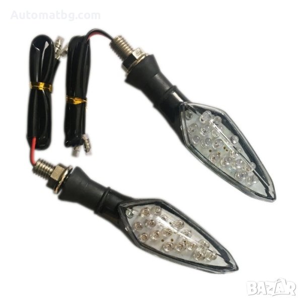 Комплект мигачи Automat, Диодни светлини, 2бр, 1922, Черен, снимка 1