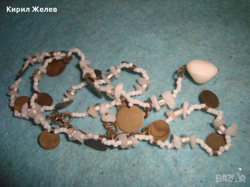 СКЪПОЦЕННО ХИПИ АРТ МЪНИСТЕНО КОЛИЕ РЪЧНА ИЗРАБОТКА ЕТНО СТИЛ 15124, снимка 1