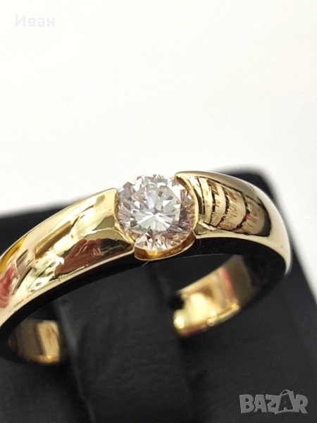 Пръстен с диамант 0,55ct. VVS 2 - G / Бартер /, снимка 1