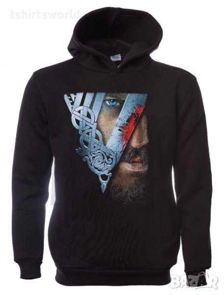 Нов детски суичър с дигитален печат сериала Викинги, Рагнар Лодброк, снимка 1