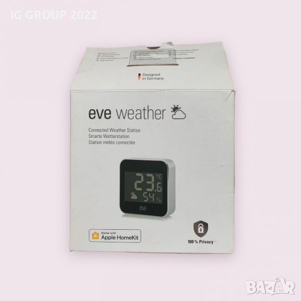 Eve Weather - Apple HomeKit Smart Home, свързана външна метеорологична станция, снимка 1