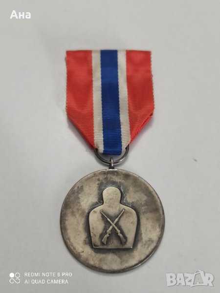 норвежки сребърен медал с маркировка , снимка 1