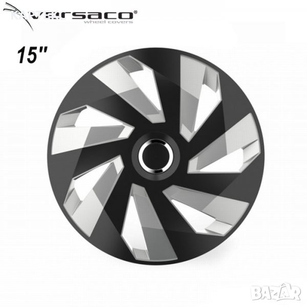 Тасове за джанти 15&quot; Versaco Vector RC Black/Silver, снимка 1