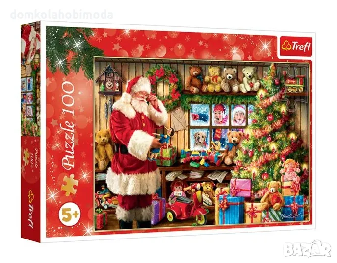 Коледен пъзел с дядо коледа, 100 части, 41х27 см , снимка 1