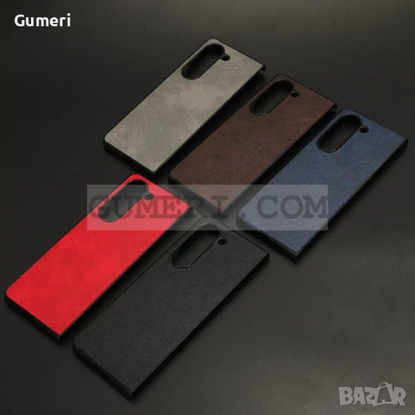 Samsung Galaxy Z Fold5 5G Предпазен Гръб - Кожа, снимка 1