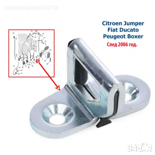 Скоба за ключалка багажник за Fiat Ducato, Citroen Jumper, Peugeot Boxer след 2006, снимка 1