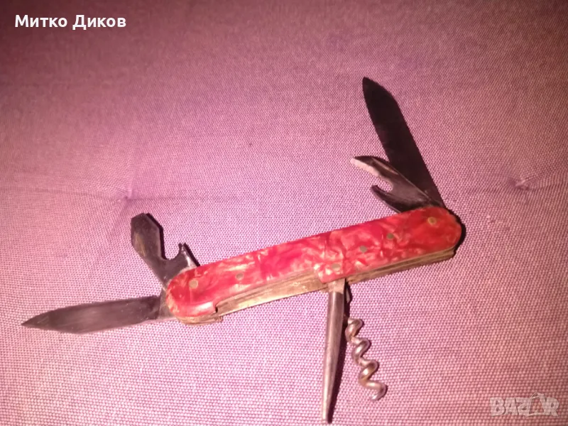 Ножче  Сърп и чук Велико Търново 6 части седеф без луфт, снимка 1