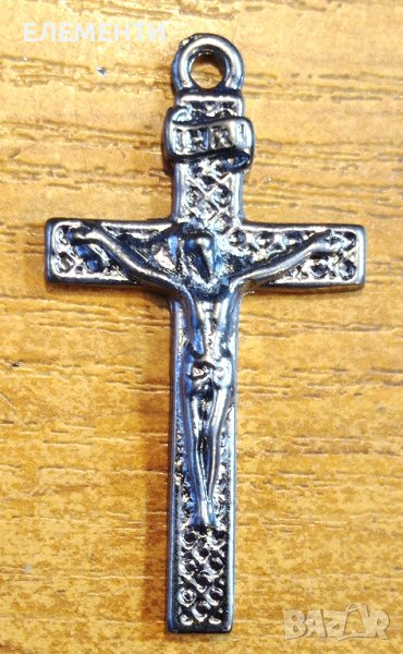 Метален Елемент / Медальон - КРЪСТ, снимка 1