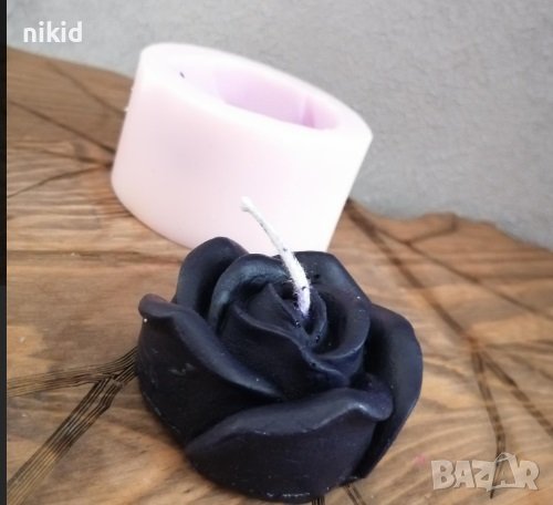 3D Роза за свещи силиконов молд форма калъп за свещ шоколад гипс декор фондан, снимка 1