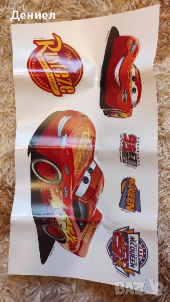 Маккуин Светкавицата от филма Колите - лепящи картинки - Оригинални Disney/Pixar, снимка 1