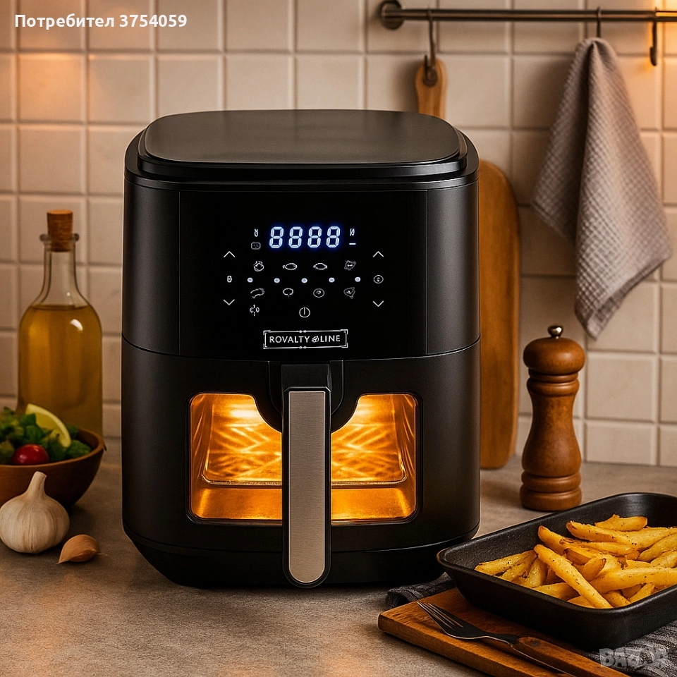 Здравословно пържене с горещ въздух Royalty Line RL-AF-5408, снимка 1