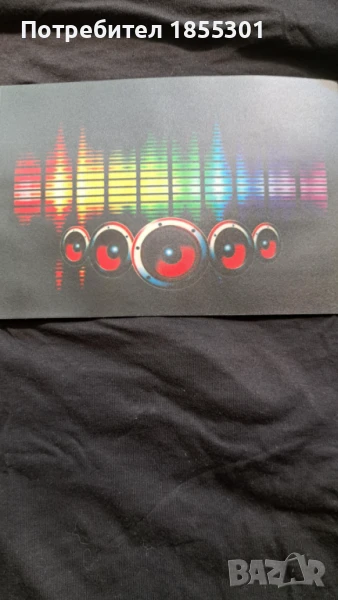 Светеща тениска с еквалайзер - размер M,L, снимка 1