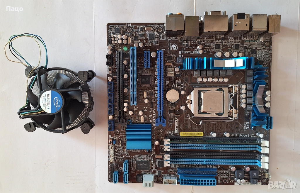 ASUS P8H67-M EVO motherboard Socket 1155 DDR3 Intel H67/Intel Core i5-3350p , снимка 1