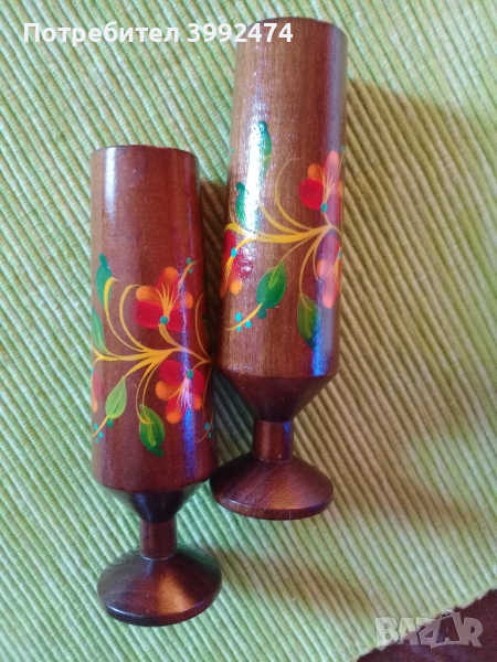 Сувенирни дървени чашки, от Киев, снимка 1