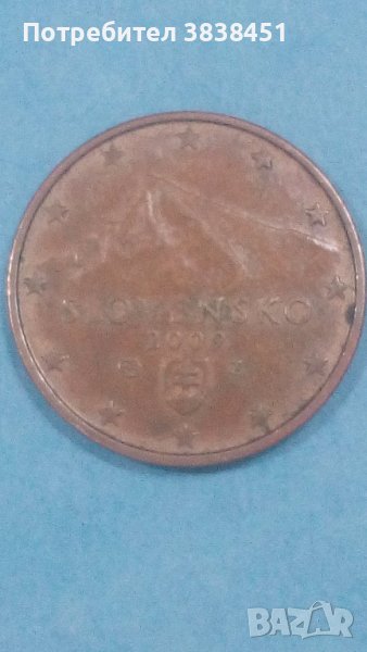 5 Euro Cent 2009 года Словен., снимка 1