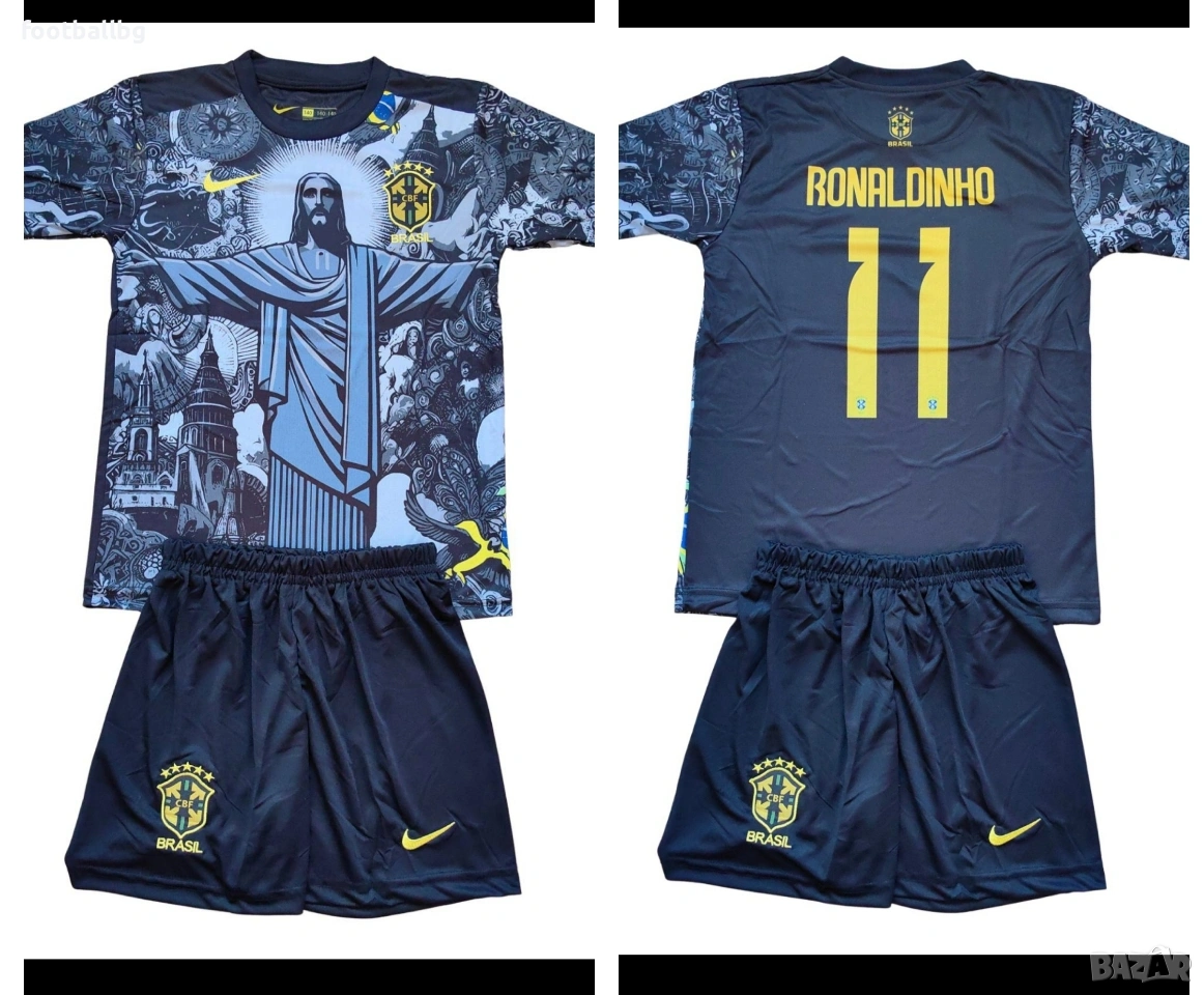 RONALDINHO 💛⚽️ детско юношески футболни екипи РЕТРО екипи , снимка 1