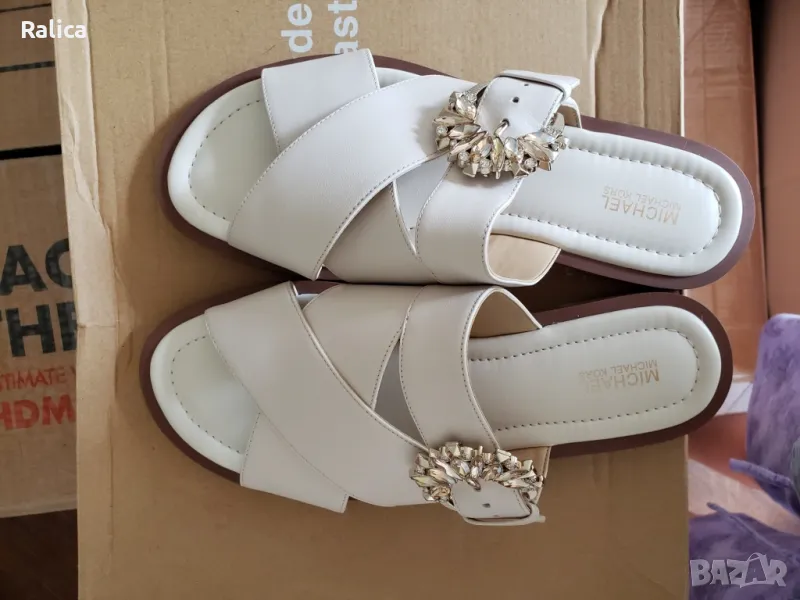 Michael Kors чехли естествена кожа, НОВИ, снимка 1