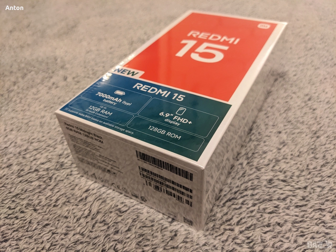 Xiaomi Redmi 15 (6+128GB) Черен, снимка 1