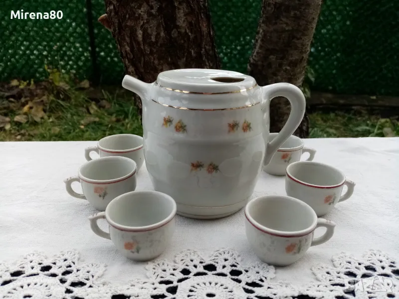 Старо българско сервизче за ракия, снимка 1